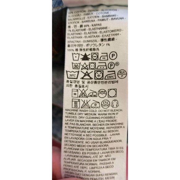 Levi's 524 Bootcut Women's Size 9 Blue Jeans 29x32 Custom Bleached - Picture 7 of 7